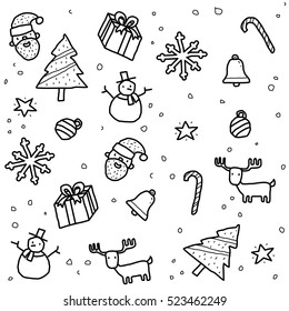 christmas pattern doodle