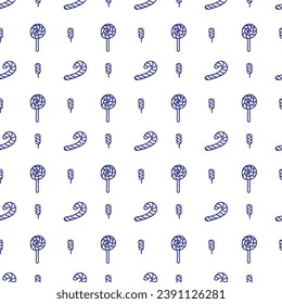 Christmas pattern in doodle style. dark line on a white background. Vector illustration.