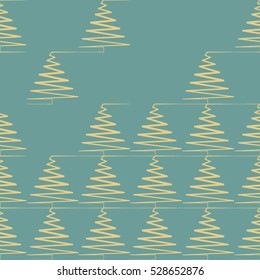 Christmas pattern with fir-tree.