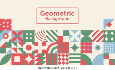 Christmas pattern geometric background flat design.
