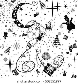 Christmas pattern with gifts