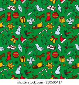 Christmas pattern green