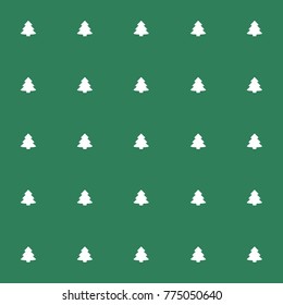 Christmas pattern green with fir trees