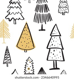 Weihnachtsmusterhandillustration 2024