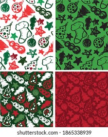 Christmas pattern. Happy new year pattern background.