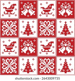 Navidades patrón ilustración, Vector, Navidades Fondo de pantalla, patrón de punto de cruz, alta resolución, decoración textil, ropa, bordado, festival de Navidades
