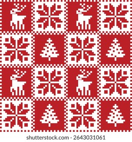 Christmas pattern illustration, vector, Christmas wallpaper, cross stitch pattern, high resolution, textile decoration, clothing, embroidery, Christmas festival

