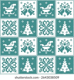 Christmas pattern illustration, vector, Christmas wallpaper, cross stitch pattern, high resolution, textile decoration, clothing, embroidery, Christmas festival
