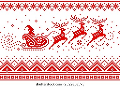 Christmas pattern illustrations, vectors, Christmas wallpapers, cross stitch patterns, high quality resolution, decoration for textiles, clothing, embroidery, Christmas festival.
