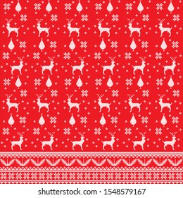 Christmas Pattern Knitting Pattern Seamless. Sweater Fairisle Design. New Year's Christmas pattern pixel