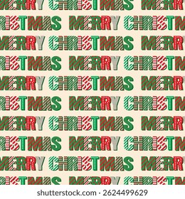 Padrão de Natal com letras para embrulho de presente