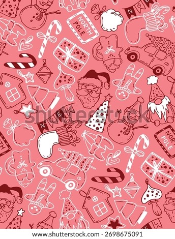 Christmas pattern. Lettering for t-shirt design, mug print, bag print, clothes fashion. 100% hand drawn vector image.