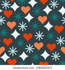 Weihnachtsmuster. Modernes Winterdruckdesign. Universal Repeat Xmas Vorlage. Frohe Weihnachten Nahtlose Muster mit einfachen Elementen. Vektorgrafik.