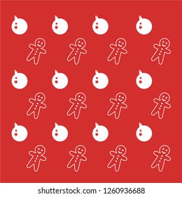 Christmas pattern. New year card. Vector elements.