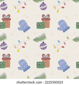 Christmas pattern. New Year. New Year's background