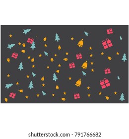 christmas pattern on dark background