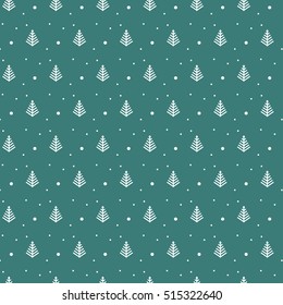 Christmas pattern on turquoise background