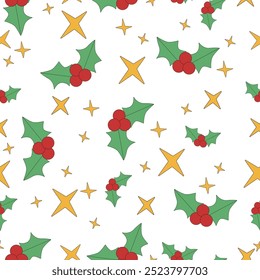 Weihnachtsmuster auf weißem Hintergrund