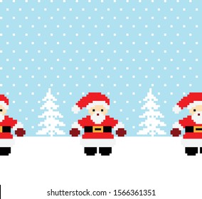 Christmas pattern pixel vector illustration