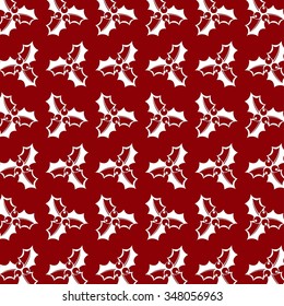 Christmas pattern with poinsettia