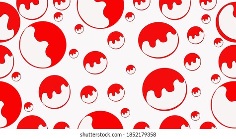 Modelo de invierno. Bolas rojas. fondo, vector.