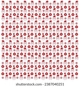 Christmas pattern red santa clause hat pattern