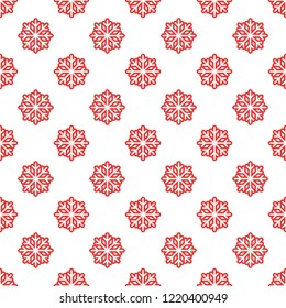 christmas pattern red snowflaks. eps10.