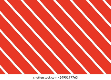Christmas pattern, red and white diagonal stripes background. Xmas present wrapping paper.