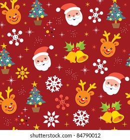 Christmas pattern reindeer santa
