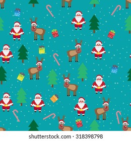 Christmas pattern with Santa
