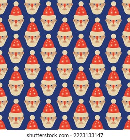 Christmas pattern with Santa boots Christmas decorations . Vector illustration