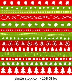 Christmas pattern in scandinavian style. Vector illustration