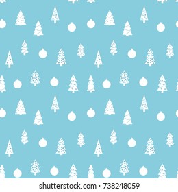 Christmas pattern - seamless background texture. Christmas tree vector.