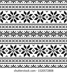 Christmas Pattern. Seamless Ethnic Pattern of Christmas Vector. Christmas Background