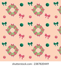 christmas pattern seamless for gift wrapping, background for computer