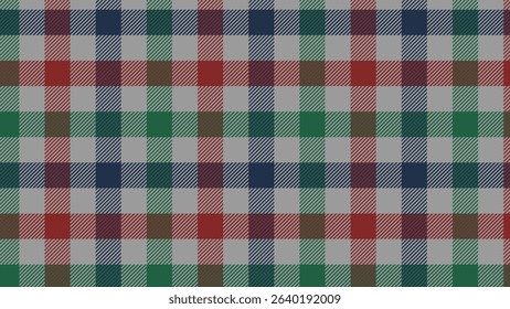 Christmas Pattern seamless of green, red and white vector plaid. Set Holiday background for greeting card. Tartan plaid seamless pattern red, green ,white.