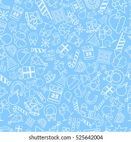 Christmas pattern seamless with icon christmas stuff.