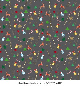 Christmas pattern seamless. New year. Vector stock.