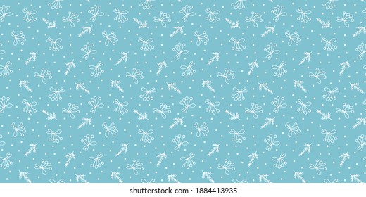 Christmas pattern seamless with rowan.Hand drawn christmas seamless pattern christmas background,Forest pattern,rowan berry, and pine branches.pattern for textile,scrapbook,fabric,postcards,cards	