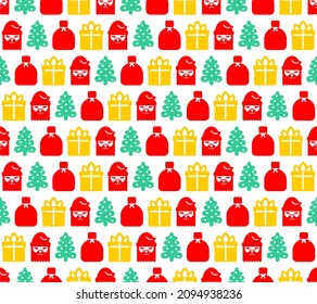 Christmas pattern seamless. Santa icon pattern seamless. symbol new year texture