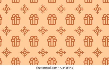 Christmas pattern seamless symbols for gift packaging simple vector illustration.