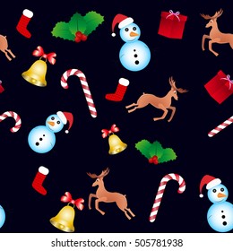 Christmas pattern seamless. Vector stock.