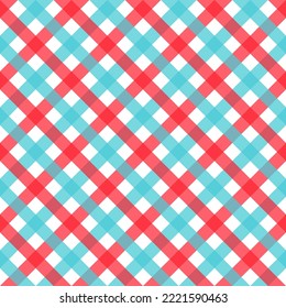 Patrón de Navidad. Fondo de Navidad sin inconvenientes. Textura geométrica de vacaciones con adorno de cuadros rojos y azules. Papel de envoltura de año nuevo. Establecer impresiones textiles festivas. Ilustración del vector