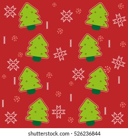 Christmas pattern / seamless Xmas design / Christmas tree pattern