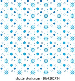 Christmas pattern. Set of Christmas blue snowflakes on a white background