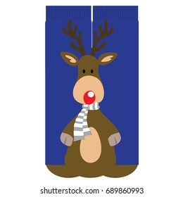 Christmas pattern set socks design. Set of socks pattern. illustrations isolate sock with colored pattern