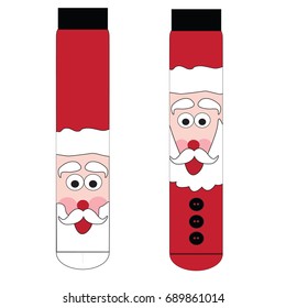 Christmas pattern set socks design. Set of socks pattern. illustrations isolate sock with colored pattern