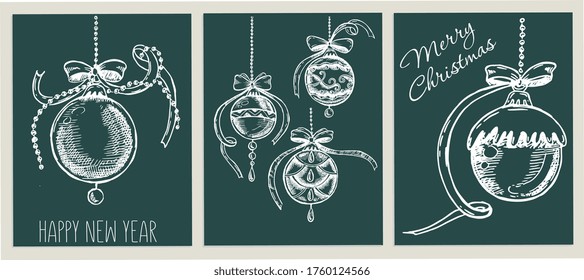Christmas pattern in sketch style. Hand drawn illustration.
