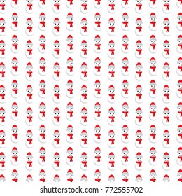 Christmas pattern snow man