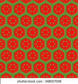 Christmas pattern with snowflakes